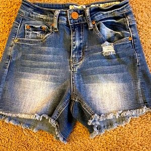 Distressed jean shorts ( youth or small womens)